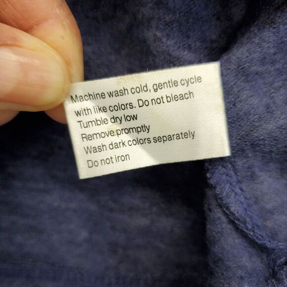 Karen Neuburger Live Love Lounge Sweater Dress Womens Small Navy Knit Drawstring - Picture 7 of 8